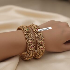 Temple round Lakshmi bangles set of 2