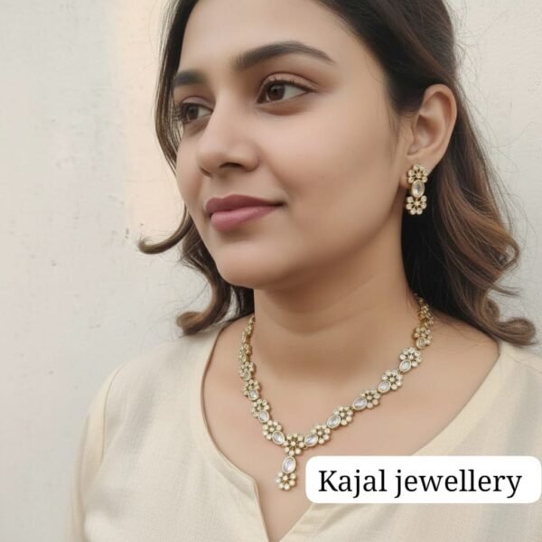 White ad necklace set