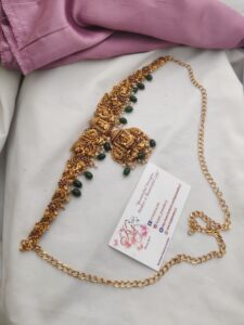 Hip belt green beads