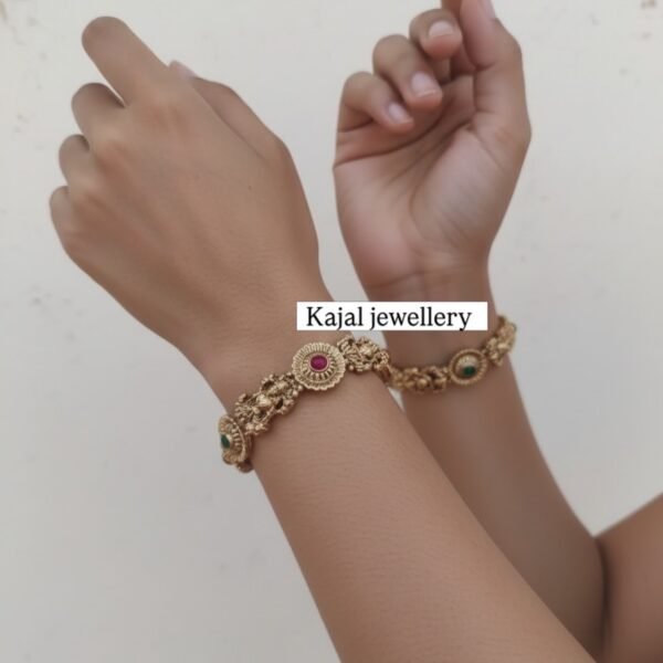 Antique square Lakshmi bangles set of 2