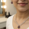 Ad purple necklace set