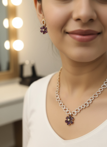 Ad purple necklace set