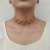 Green kemp high choker set attigai