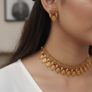 Pink Kasumalai kemp high choker
