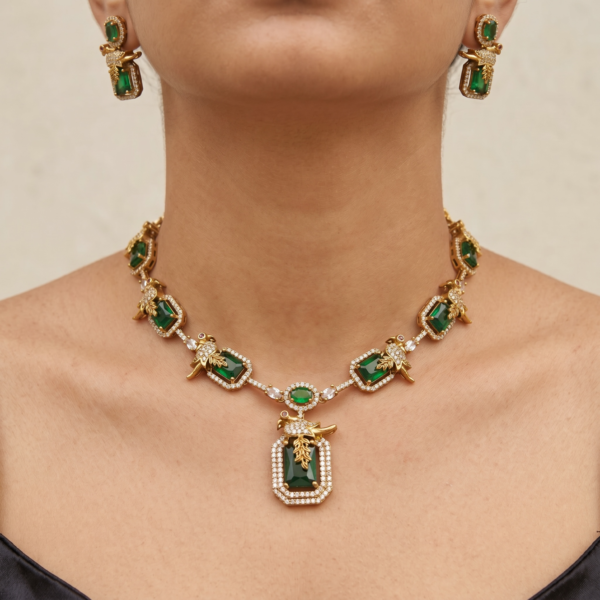 Photoroom_20260701_085751 American diamond green premium stones set