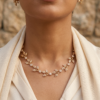 Cz White necklace set