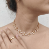 Cz White necklace set