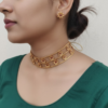 Pink kemp flower high choker set
