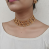 Pink kemp flower high choker set