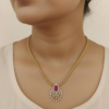 Cz red elegant necklace