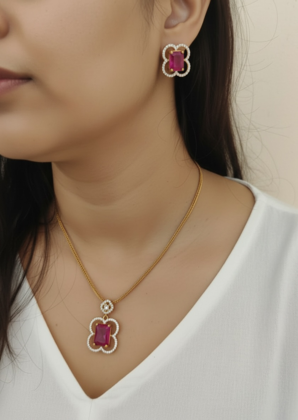 Premium red necklace set 2