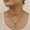 Cz green elegant necklace