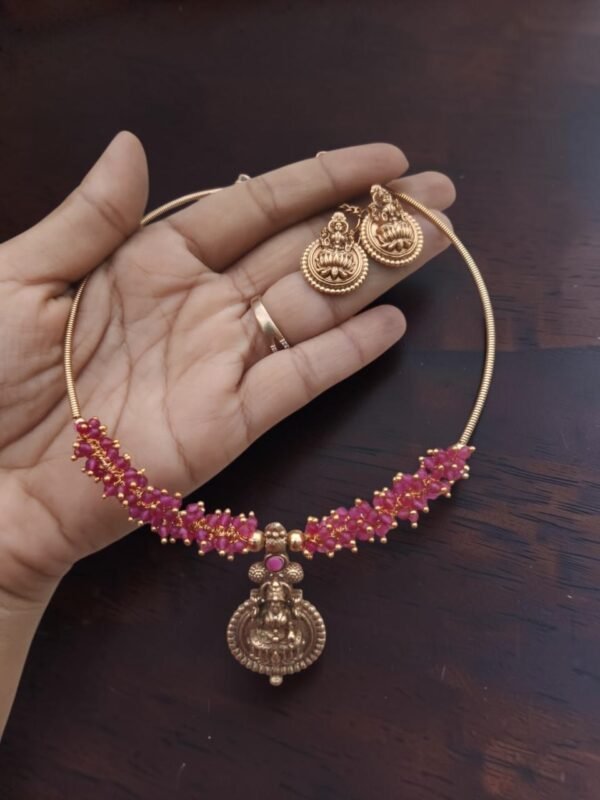Red Lakshmi choker set