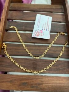 Micro plated anklets golden design