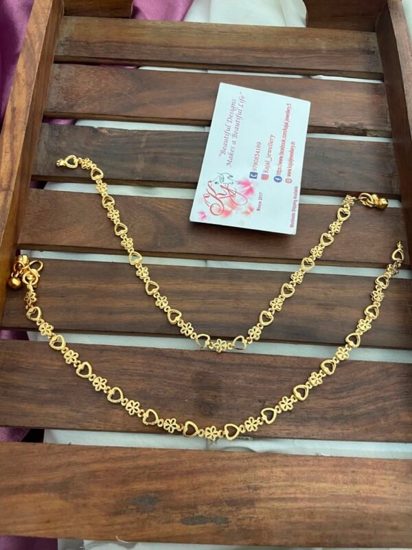 Micro plated anklets golden design