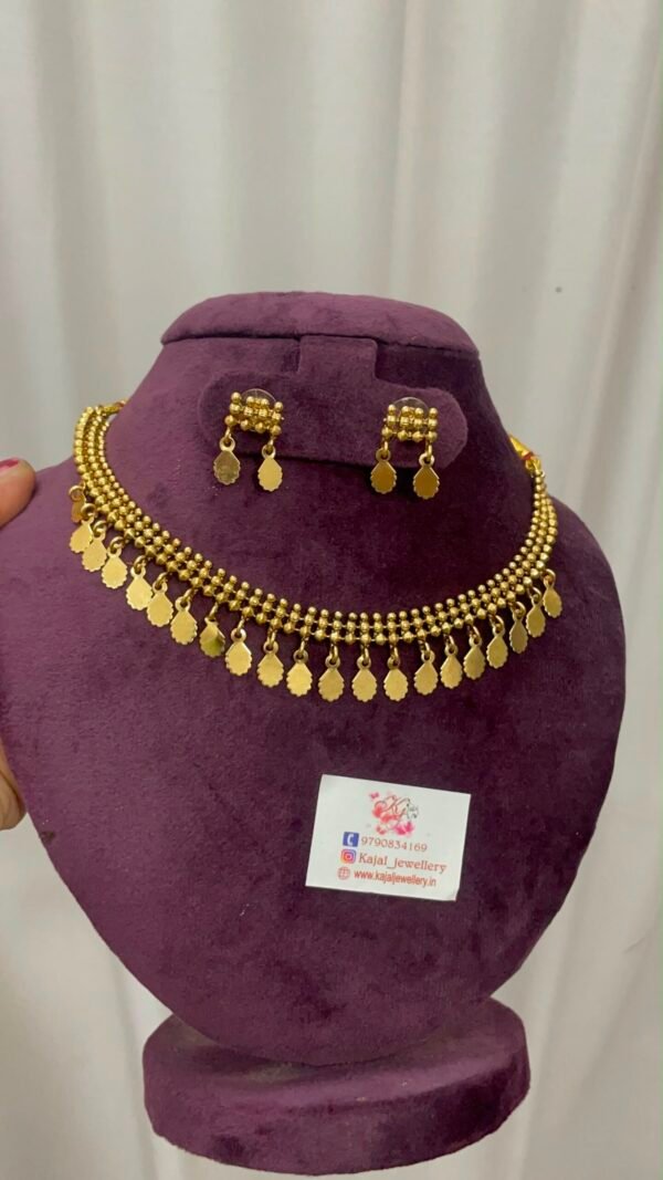 Brass necklace elakathali set 2