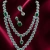 Ad double necklace set green