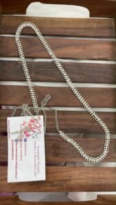 Silver stone hip belt white