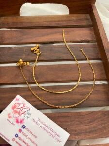Micro plated anklets golden