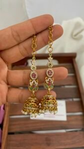 Cz jhumki stud
