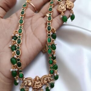 Green Lakshmi necklace set