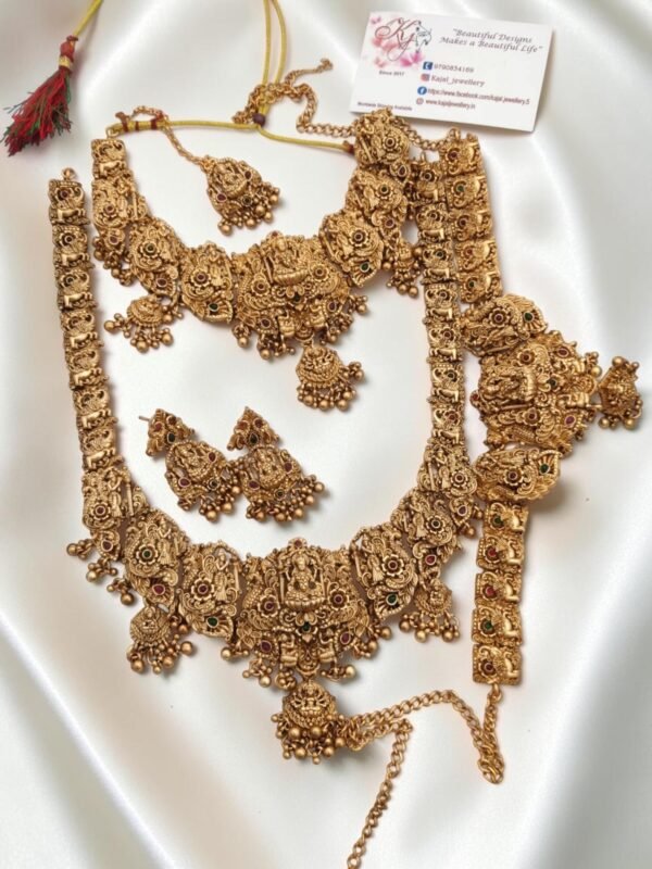 Heavy semi Lakshmi bridal set