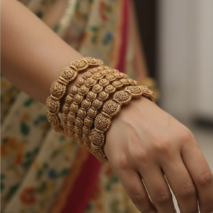 bangles golden round set of 6