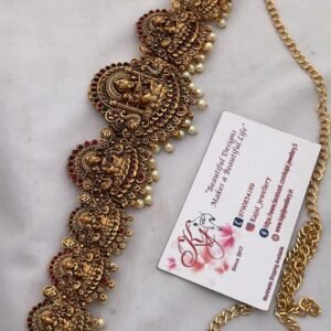 Temple Lakshmi hip belt 2 pearl beads