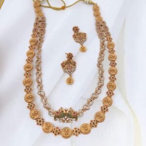 Cz double premium layer necklace set 2