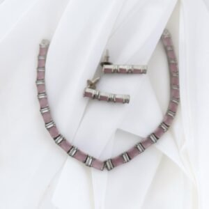 Baby pink choker set