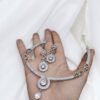 White ad necklace set