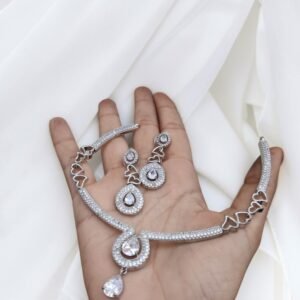 White ad necklace set