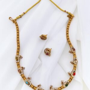 IMG_0341-Photoroom Cz navratan peacock necklace set