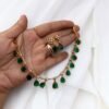 Cz green necklace set