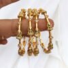 Cz Temple bangles set of 4