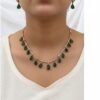 Cz green necklace set