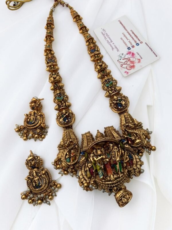 Ramparivar long Harram meenakari set