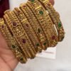 Antique Temple Lakshmi  new bangles set of 6