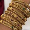 Antique Temple Lakshmi  new bangles set of 6