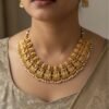 Lakshmi golden necklace temple set