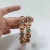 Green Lakshmi kemp bangles set of 2