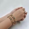 Green Lakshmi kemp bangles set of 2