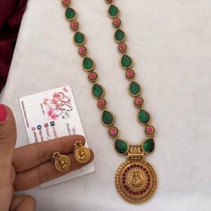 IMG_0748 Long Palakka with Lakshmi necklace set
