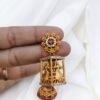 Premium dancing doll lakshmi white stone jhumki