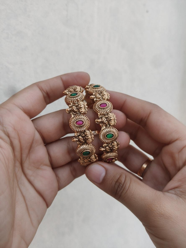 Lakshmi antique bangles set of 2