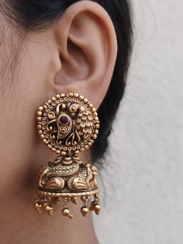 Big peacock jhumki