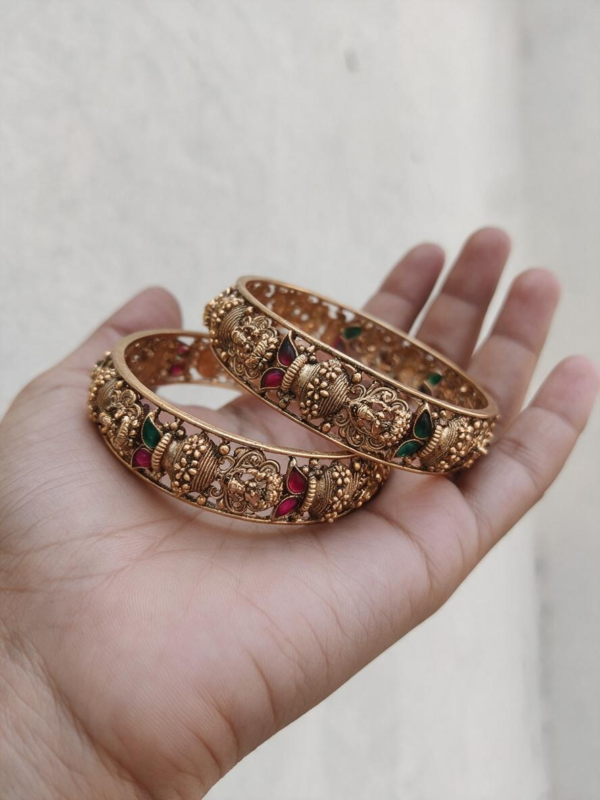 Lakshmi antique bangles set of 2