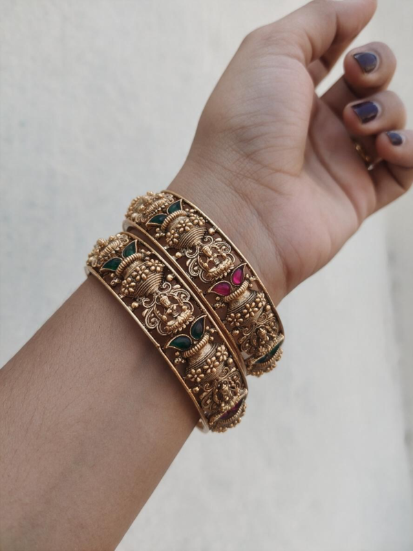 Lakshmi antique bangles set of 2