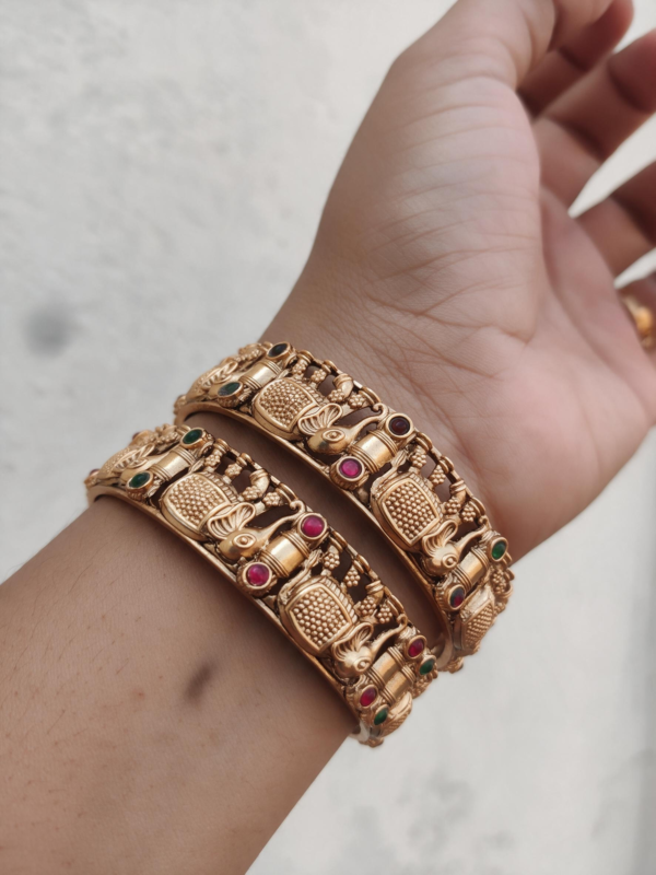 Lakshmi antique bangles set of 2