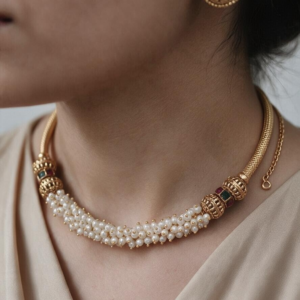 Guttapusulu pipe Pearl choker set